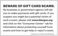 Beware Of Gift Card Scams SW1266