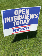 Open Interviews Yard Sign H11