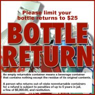 Bottle Return Limit O02 